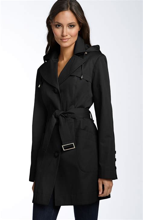 michael kors green leather trench coat|michael kors belted raincoat.